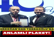 Erdoğan’dan İzmirli İş İnsanı Nazım Torbaoğlu’na Anlamlı Plaket